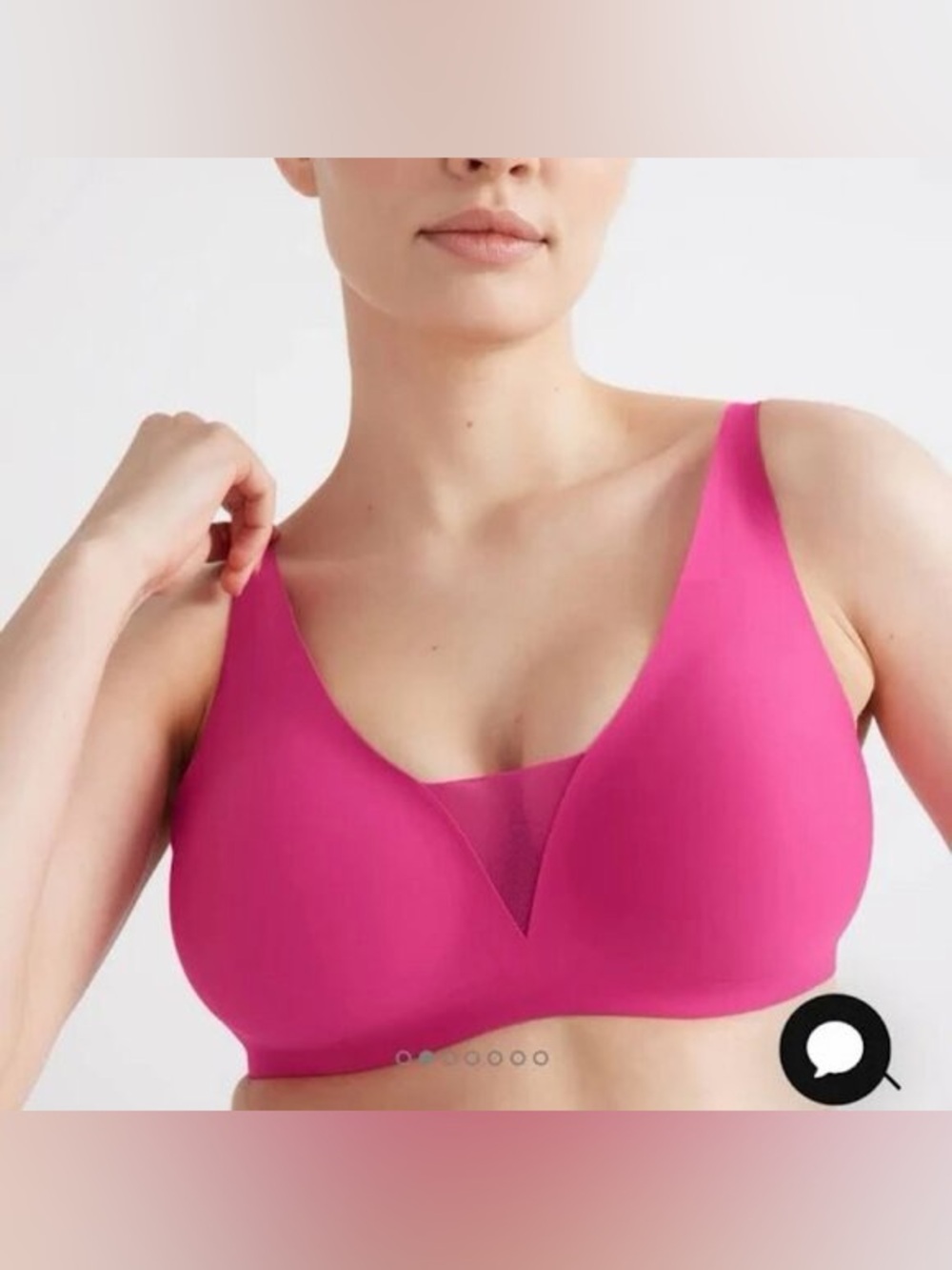 Knix Revolution Shadow Mesh V-Neck Bra as is shown in show